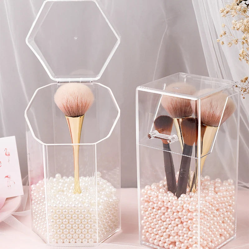 Transparent Acrylic Makeup Organizer - Brush & Cosmetic Holder