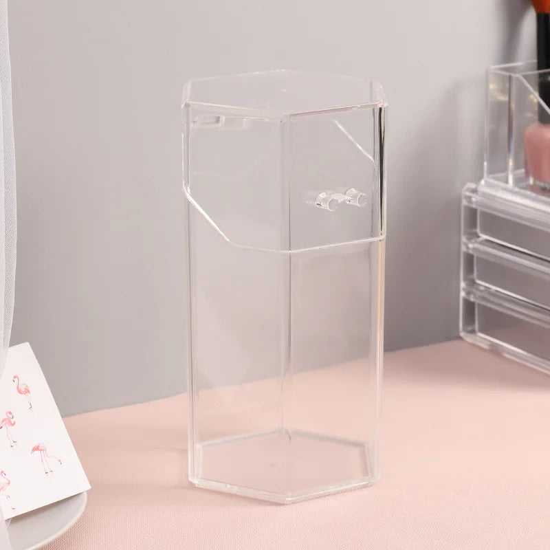 Transparent Acrylic Makeup Organizer - Brush & Cosmetic Holder