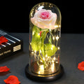 Galaxy Rose with Fairy Lights in Dome – Perfect Gift