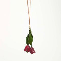 Cowhide Tulip Flower Charm