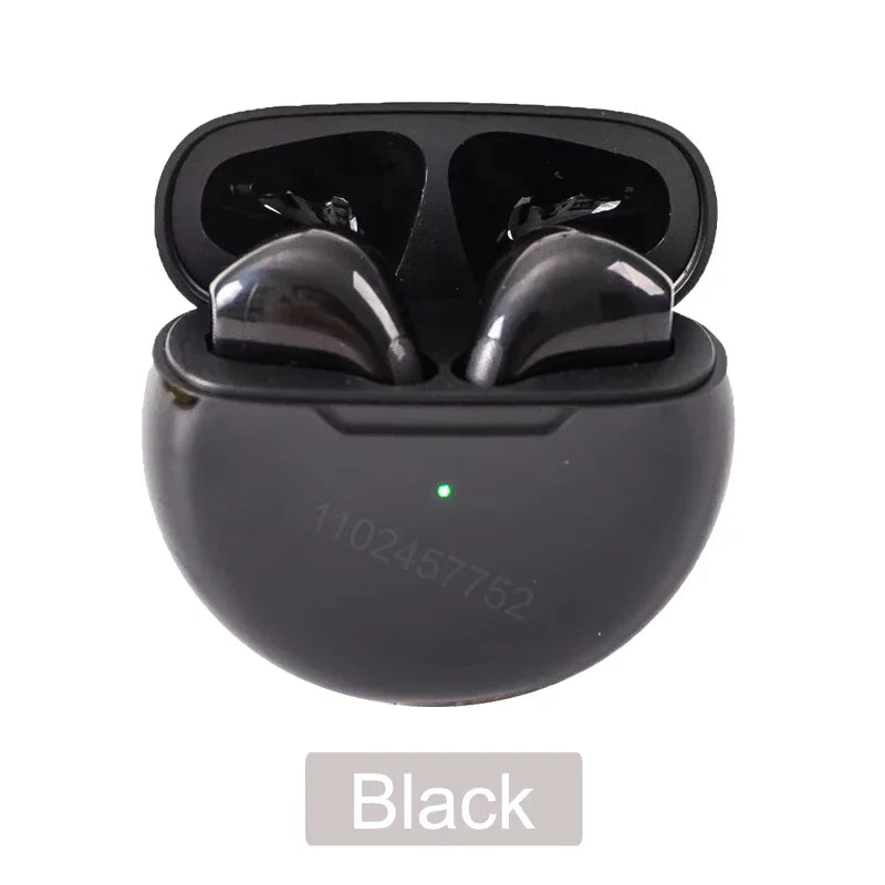 Pro 6 TWS Bluetooth Earbuds - Stereo Sound & Charging Case