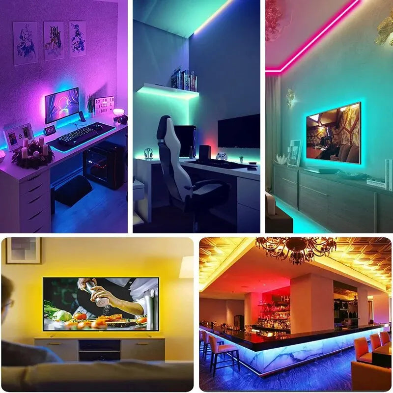 Bluetooth RGB LED Strip Lights - TV Backlight for Party Decor