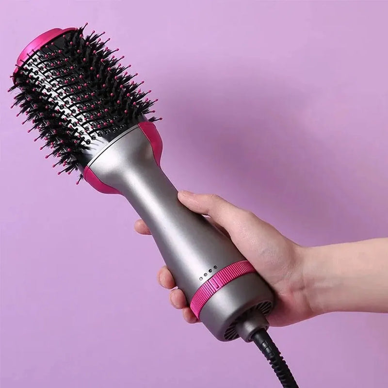 3-in-1 Hot Air Comb for Styling - Straightening & Curling Brush