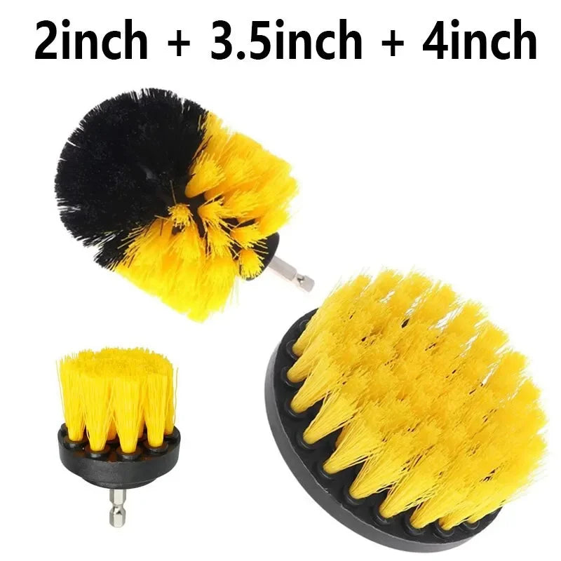 3pcs Drill Brush Scrubber Set for Cleaning Showers, Tubs & Tiles