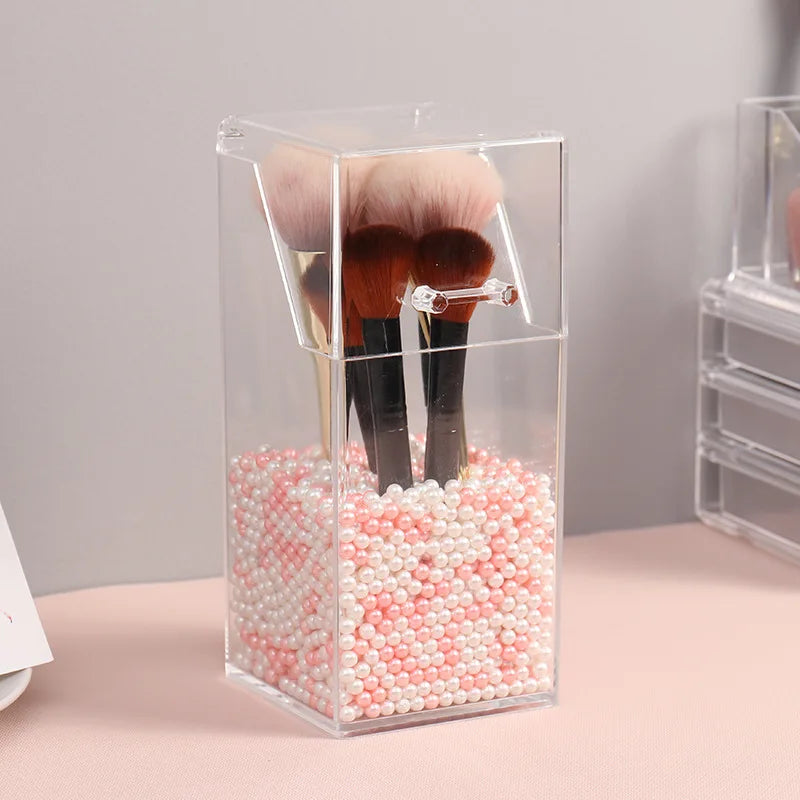 Transparent Acrylic Makeup Organizer - Brush & Cosmetic Holder