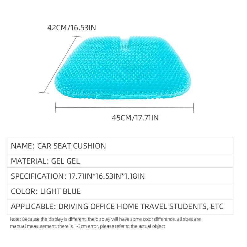 Honeycomb Gel Cushion - Comfortable for Office & Car Seats