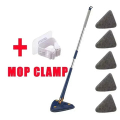 Rotatable Telescopic Triangle Mop 360° Spin Cleaning Mop Squeeze Wet And Dry Use Water Absorption For Home Floor Ceiling