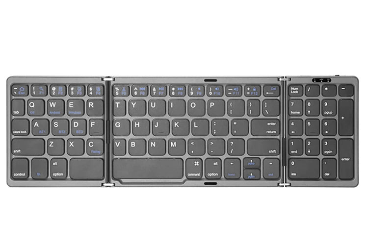 Wireless Folding Bluetooth Keyboard with Numeric Keypad