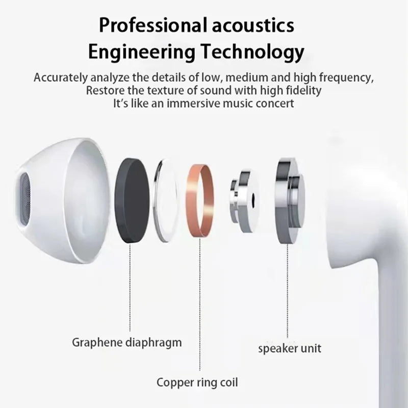 Pro 6 TWS Wireless Bluetooth Earphones for Xiaomi & Android