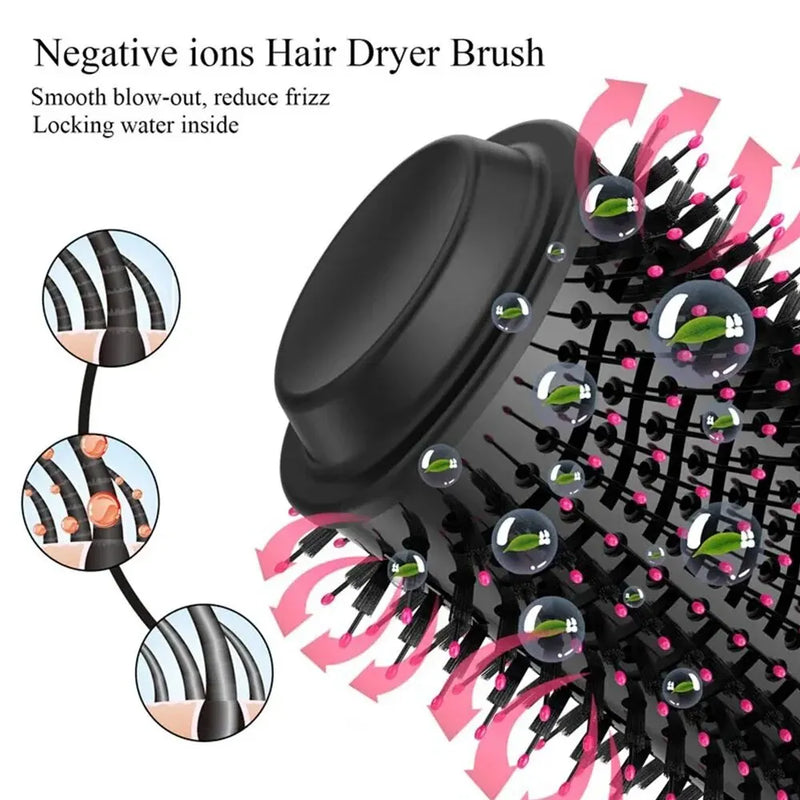 3-in-1 Hot Air Comb for Styling - Straightening & Curling Brush